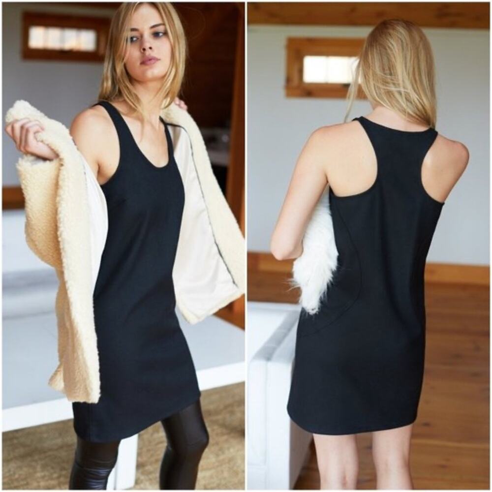 Tuckernuck Emerson Fry Scuba Layering Tank Dress in Black Size 4 Gently Used